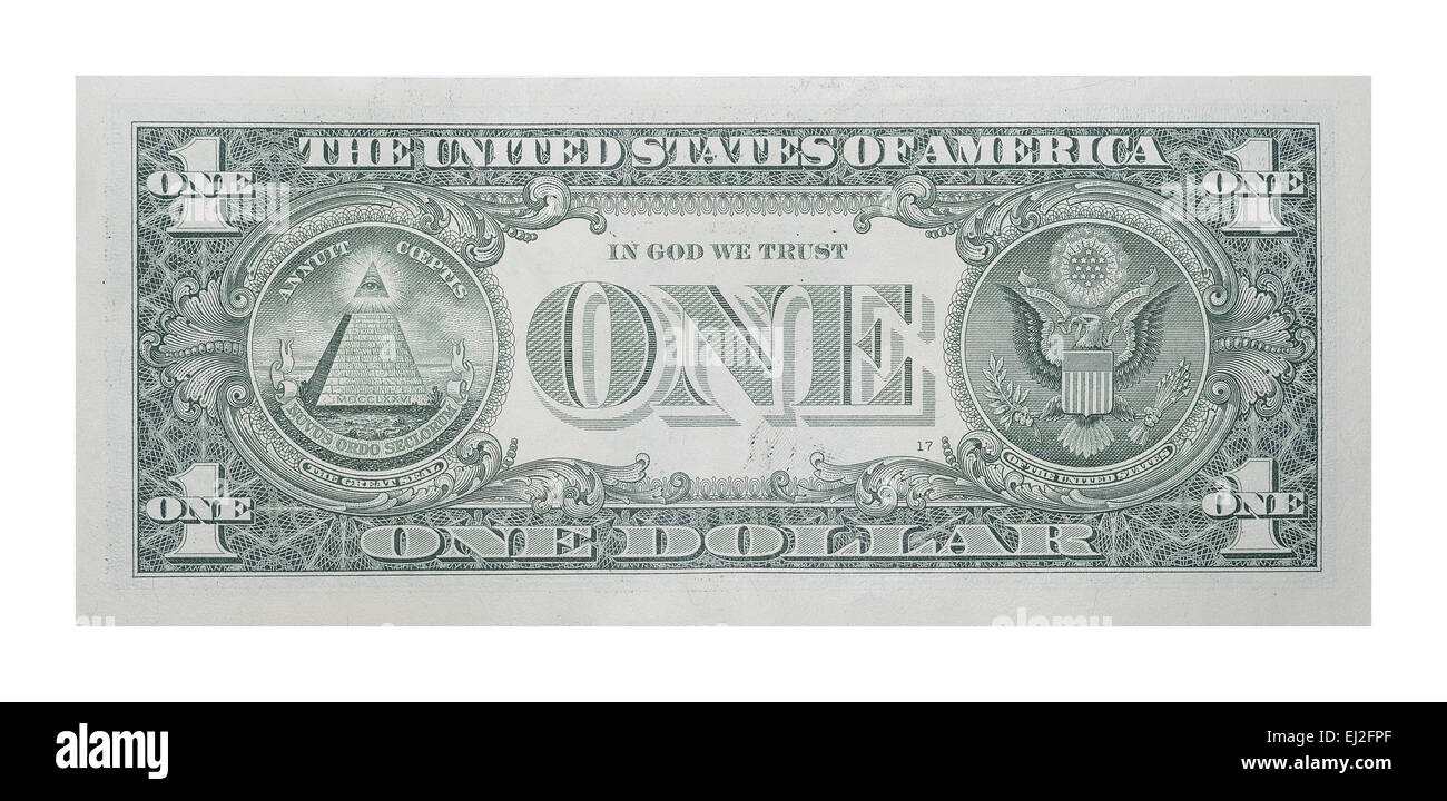 Billet de 1 dollar US Banque D'Images