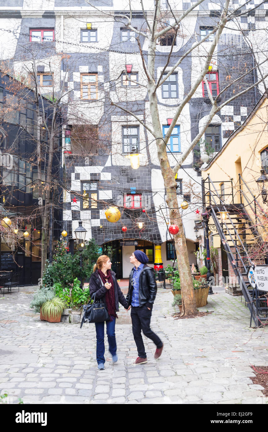 Haus Knust, musée Hundertwasser. Vienne, Autriche Banque D'Images