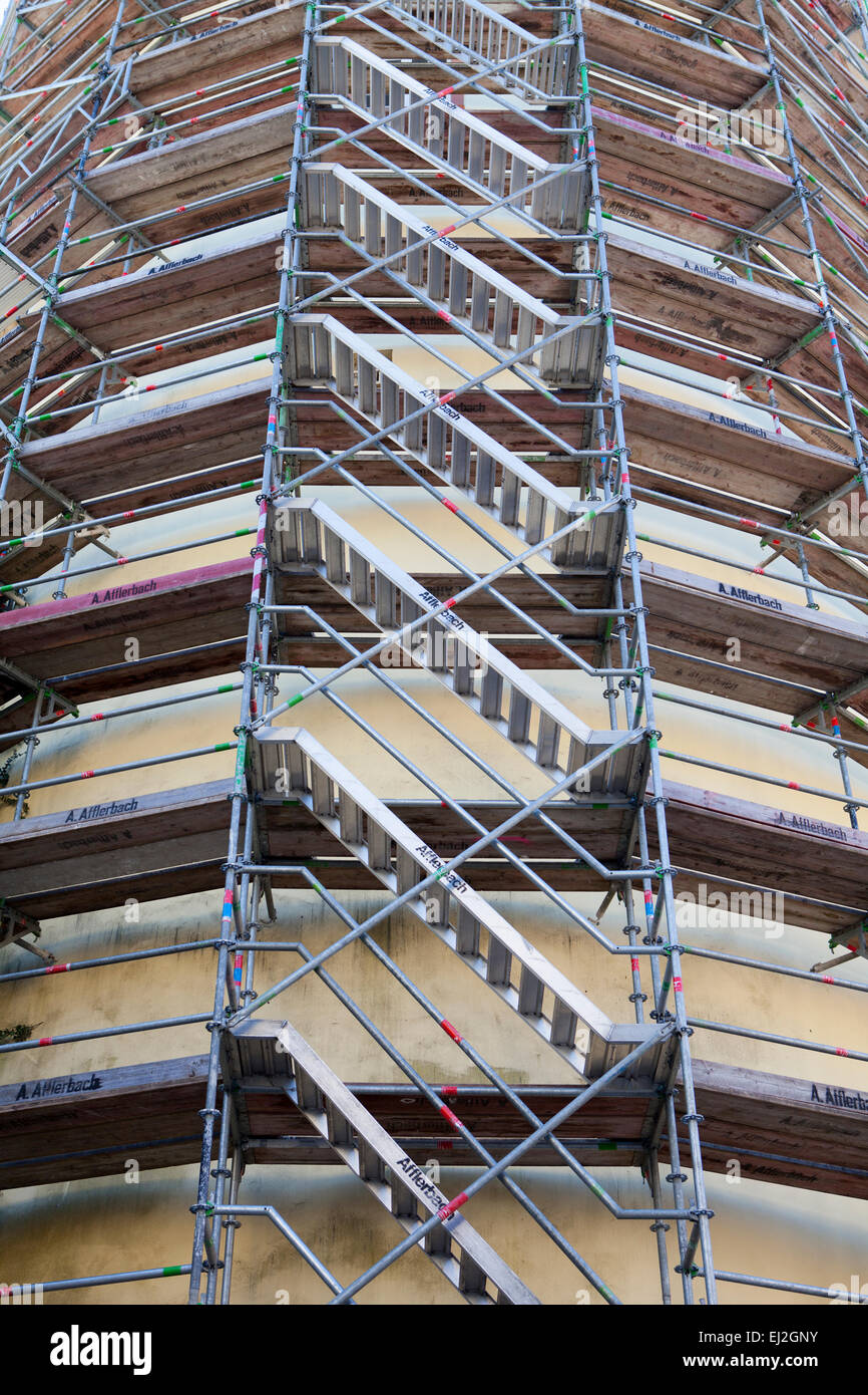 Restauration de la tour 'Fat', Dicker Turm, Palace, Siegen, Rhénanie du Nord-Westphalie, Allemagne, Europe Banque D'Images