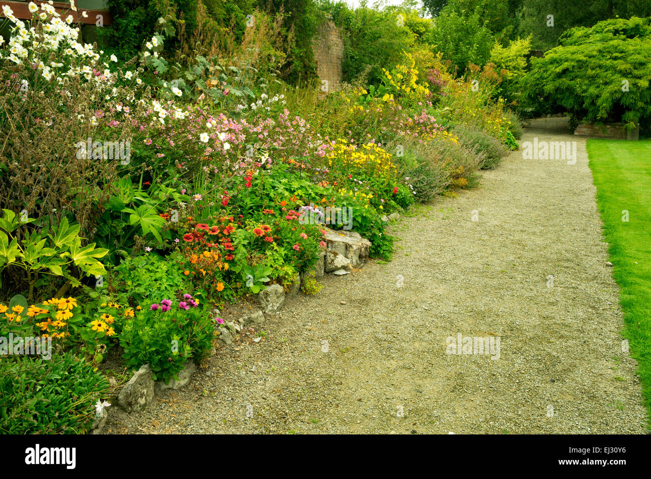 Sentier de jardin. Jardins de Château Domoland, Irlande Banque D'Images