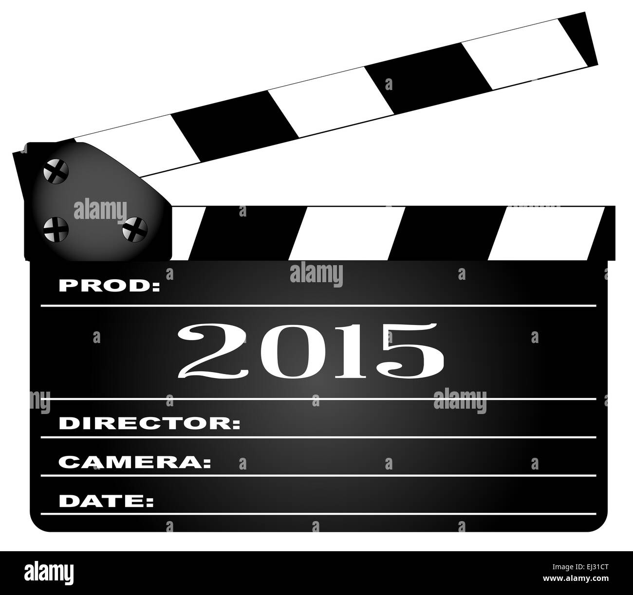 Un film typique meissen avec la légende 2015 isolé sur blanc. Banque D'Images