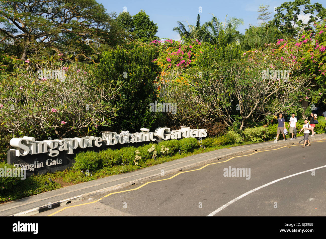 Les Jardins botaniques de Singapour Tanglin Porte d'entrée Banque D'Images