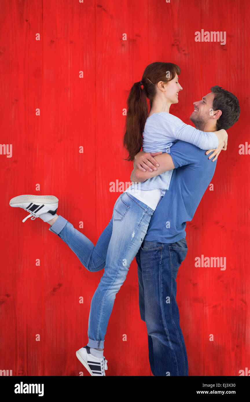 Image composite de l'autre couple hugging Banque D'Images