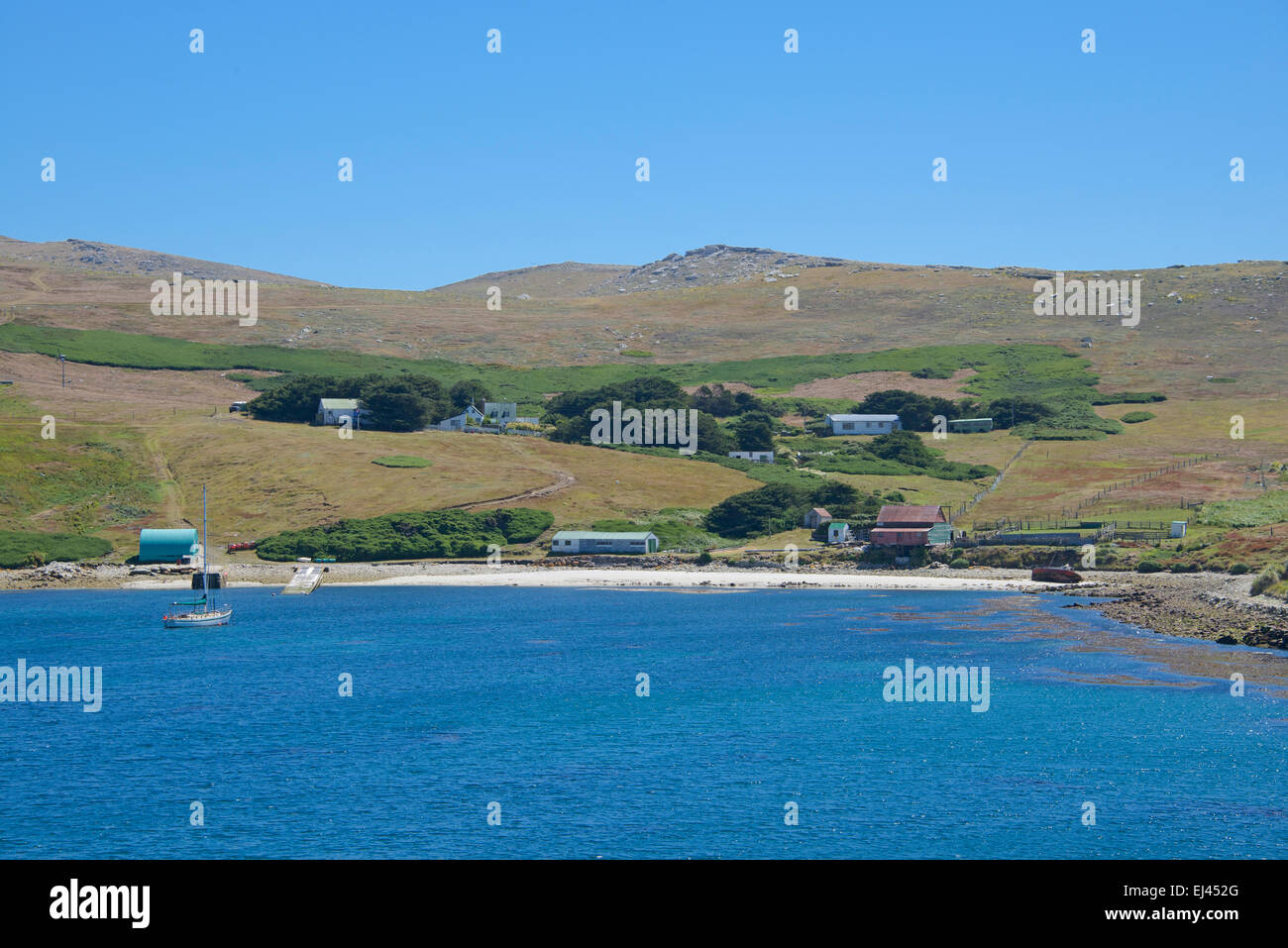 Farm estate West Point Island Iles Falkland Banque D'Images