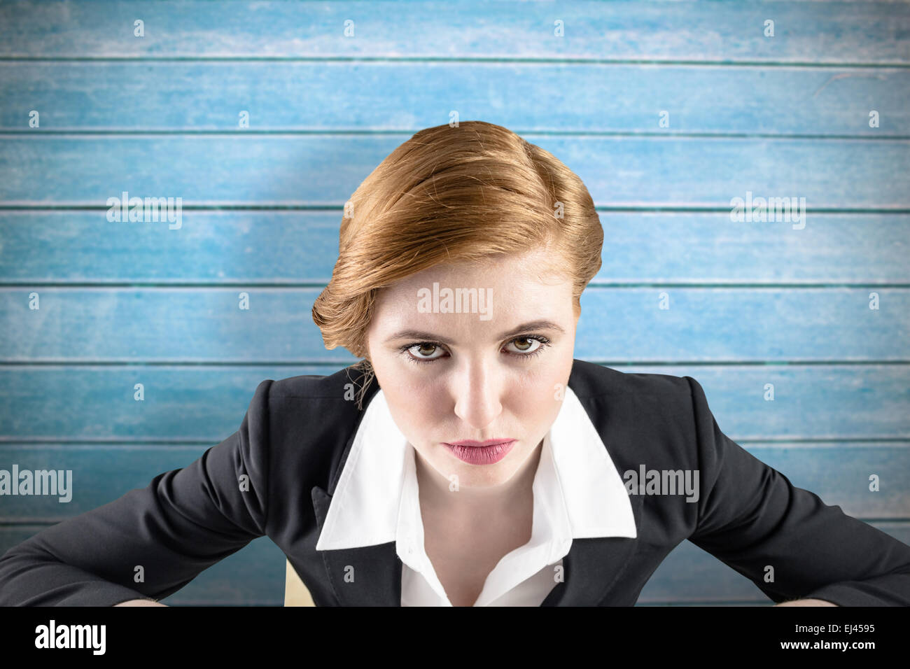 Composite image of businesswoman Banque D'Images