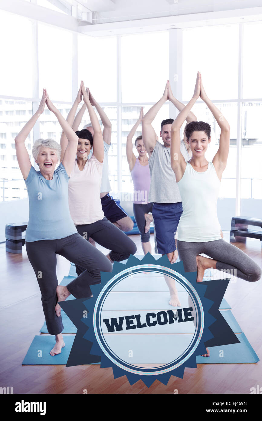 Bienvenue à l'encontre d'un insigne Banque D'Images