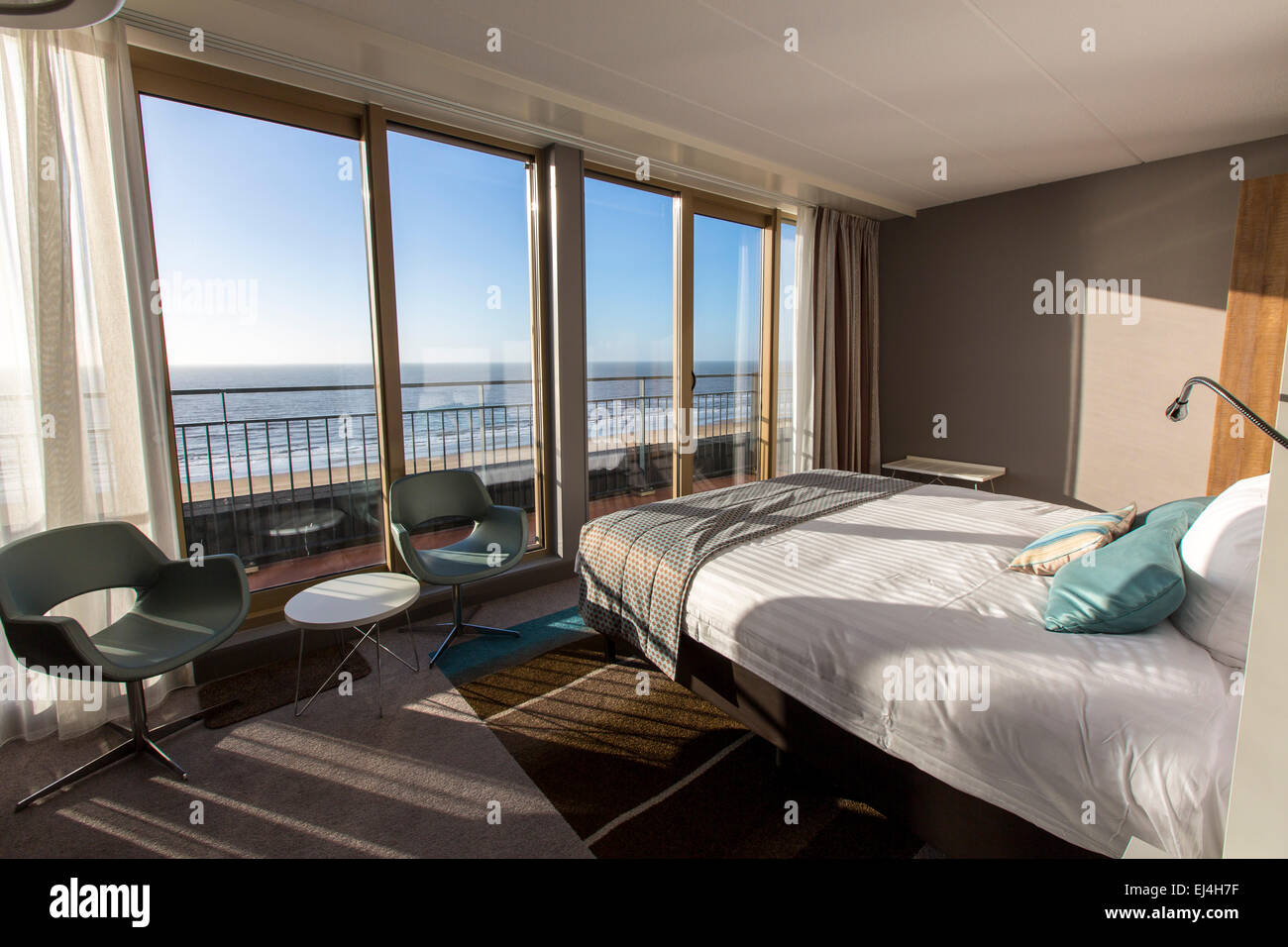 L'hôtel Golfzang, direct à la plage, à Egmond aan Zee, Hollande du Nord, Pays-Bas, Banque D'Images