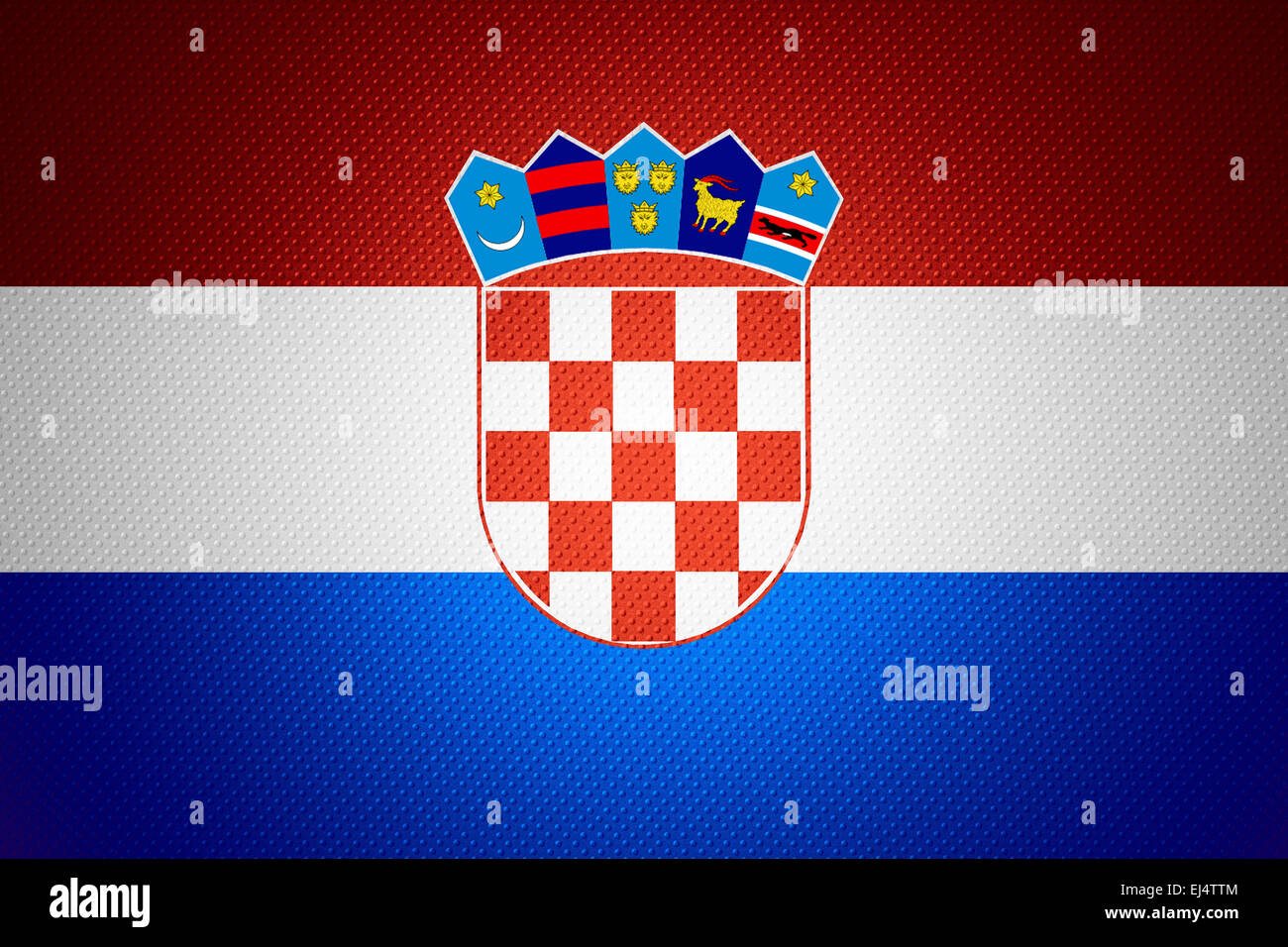 La Croatie d'un drapeau ou une bannière sur texture abstrait Banque D'Images