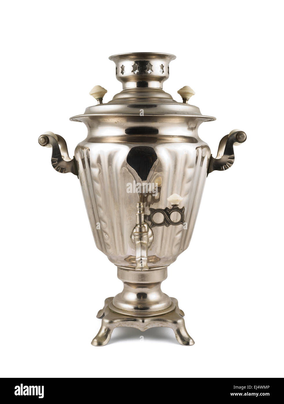 Samovar Russe ancien chauffe-eau Banque D'Images