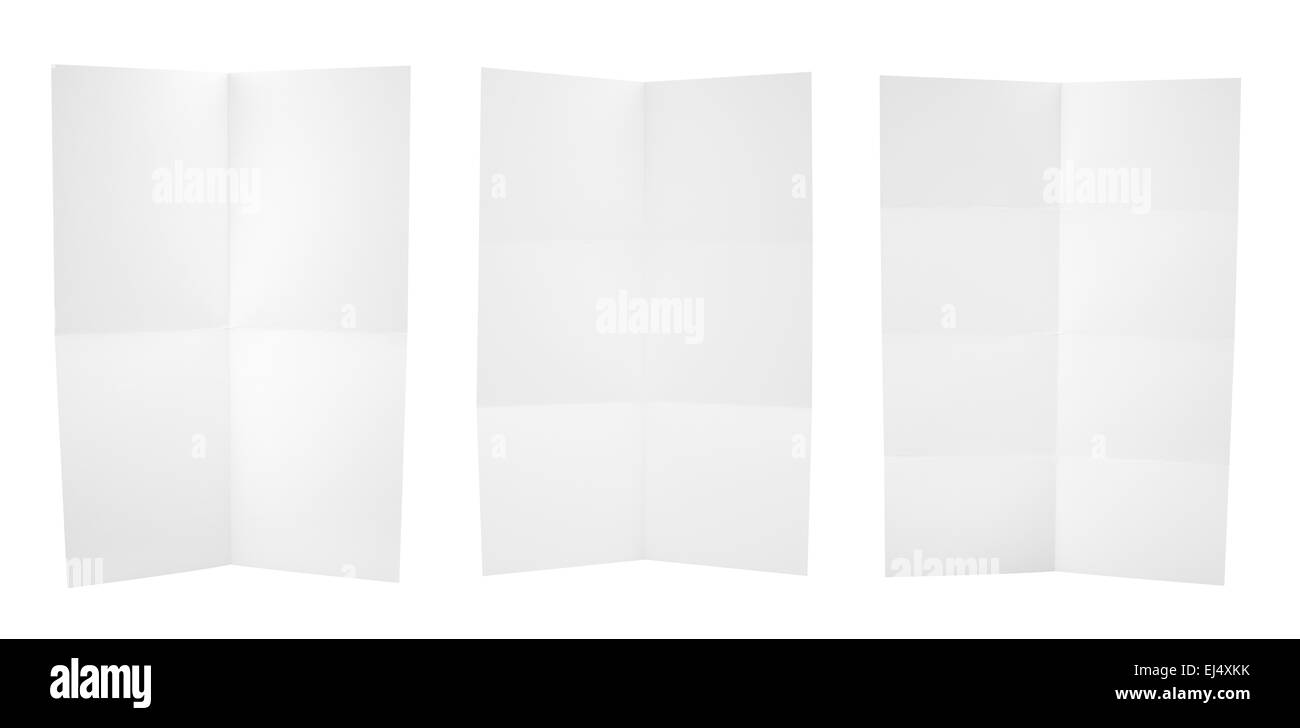 Ensemble de feuilles de papier A4 pliée Banque D'Images