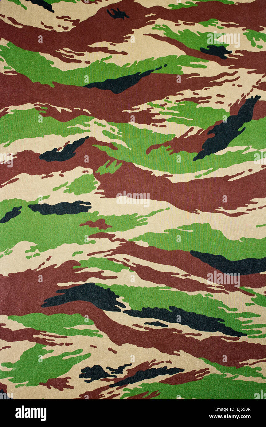 Droit de tissu imprimé avec motif de camouflage militaire Banque D'Images