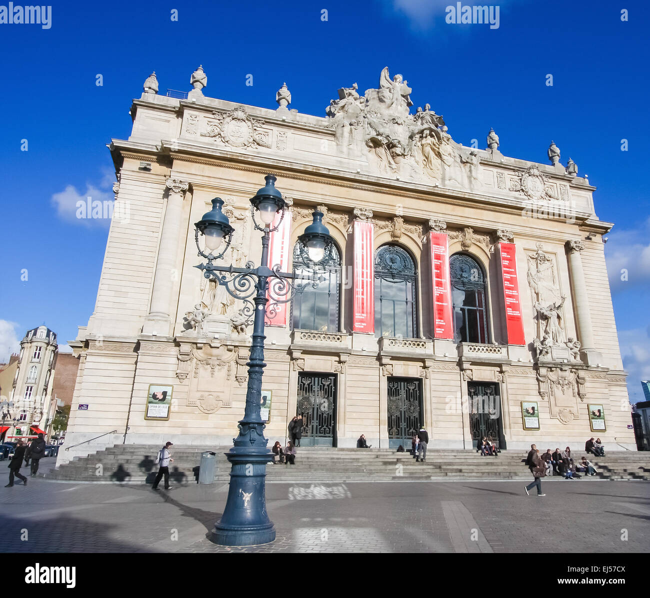 LILLE, FRANCE - Le 2 novembre 2009 : vue sur l'Opéra, dans le centre de Lille, France. Banque D'Images