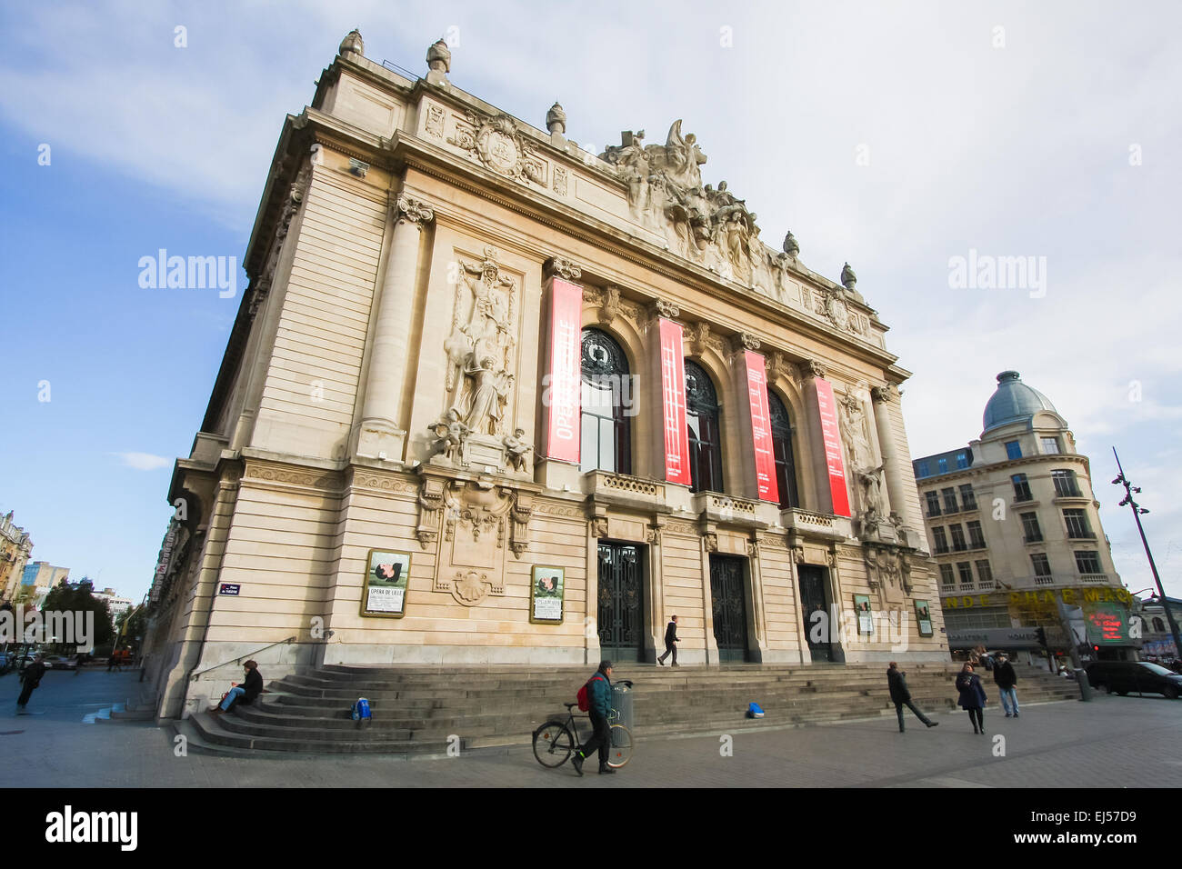 LILLE, FRANCE - Le 2 novembre 2009 : vue sur l'Opéra, dans le centre de Lille, France. Banque D'Images