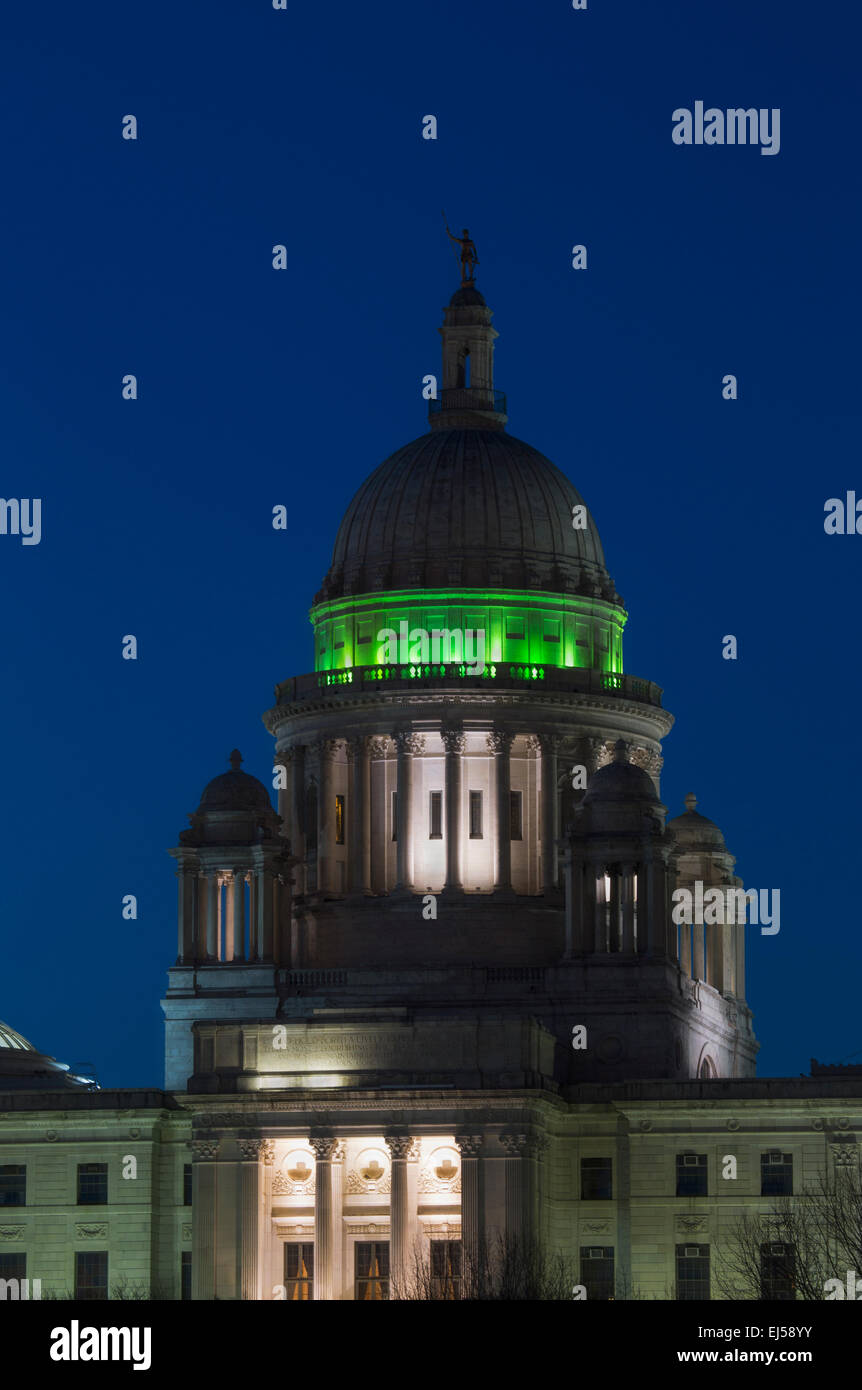 Rhode Island State Capitol, au crépuscule, Providence, Rhode Island Banque D'Images