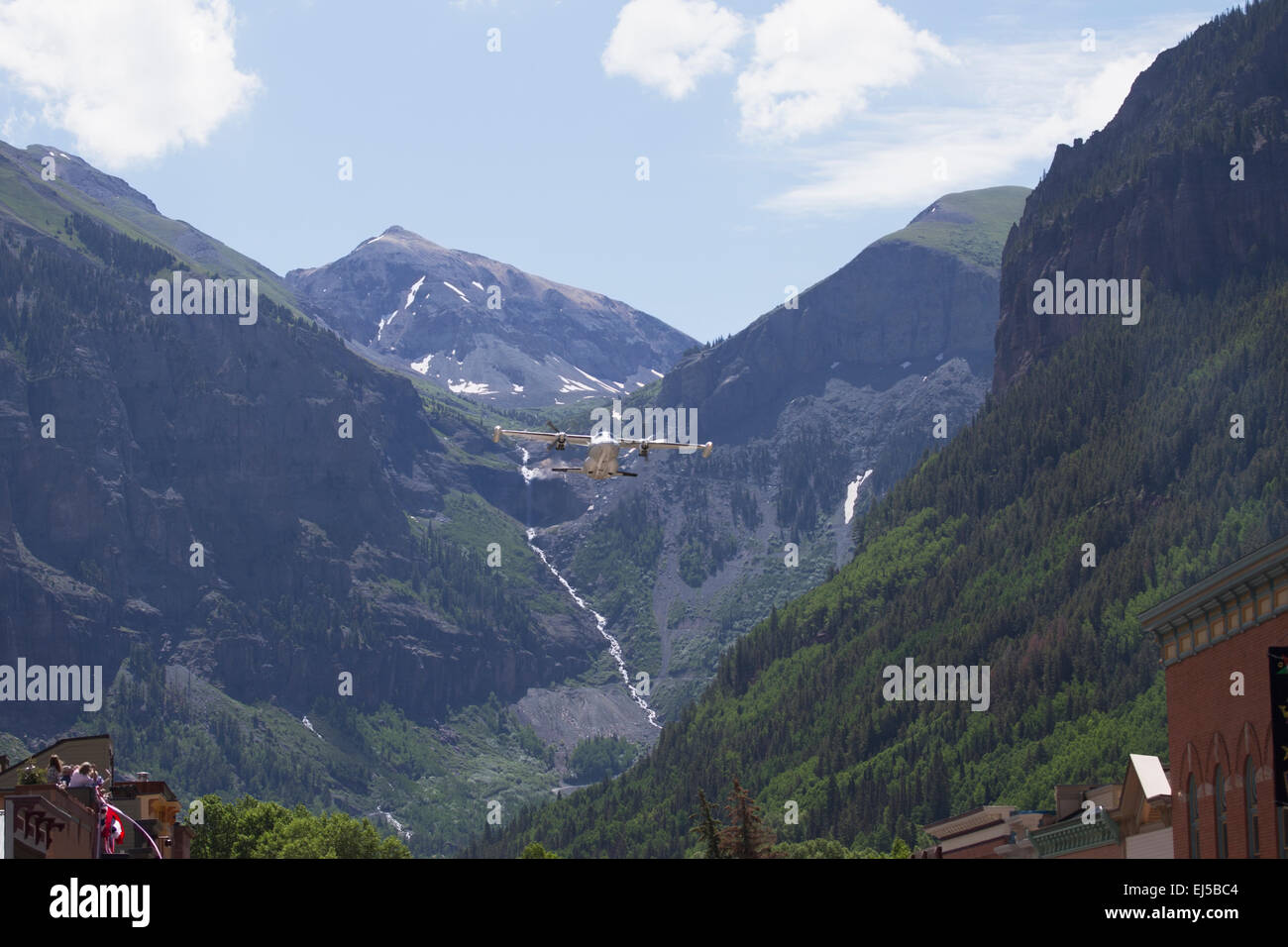 Flyover, le 4 juillet, Independence Day Parade, Telluride, Colorado, USA Banque D'Images