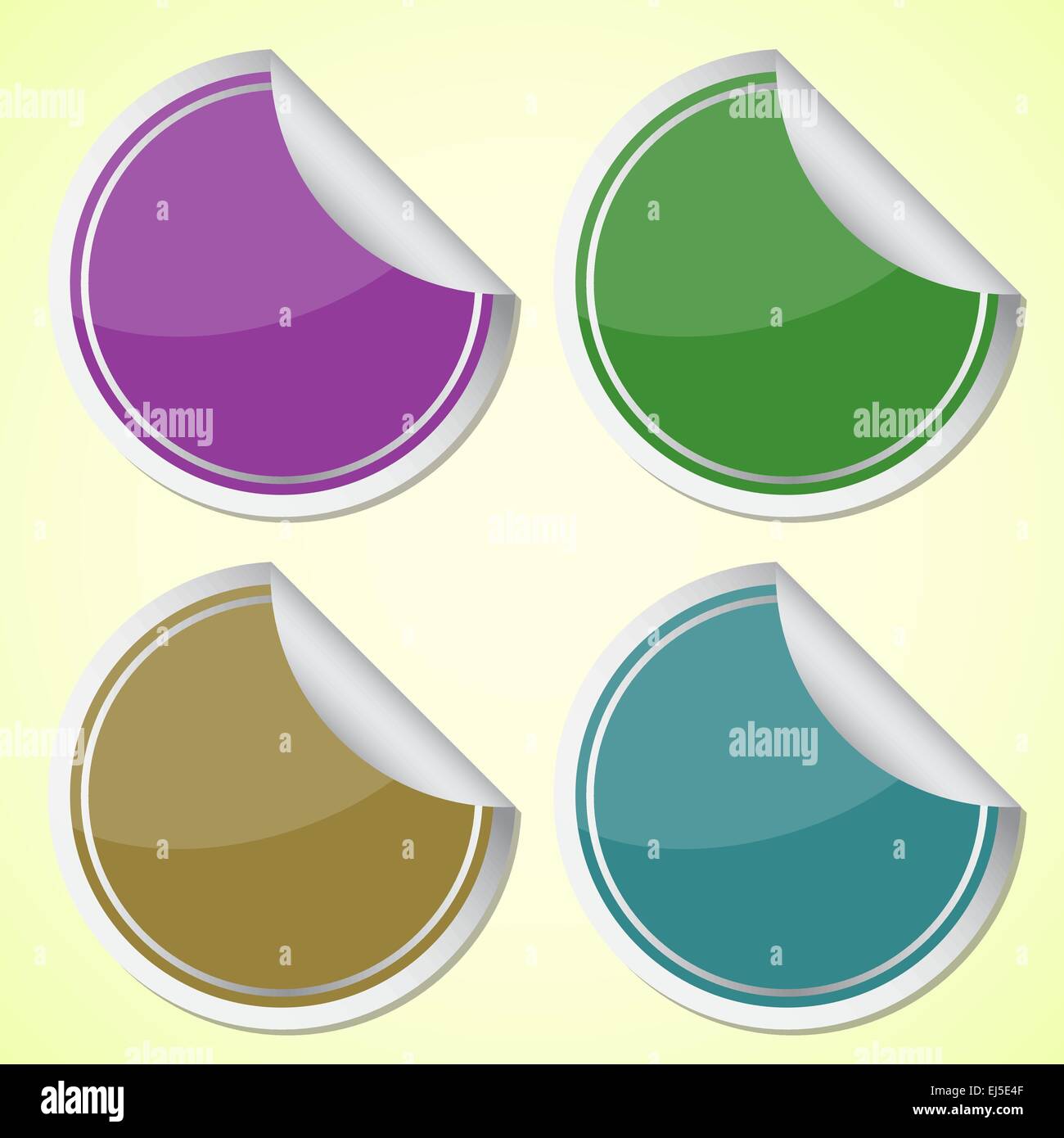 Jeu de cercle colorés autocollants, vector illustration Illustration de Vecteur