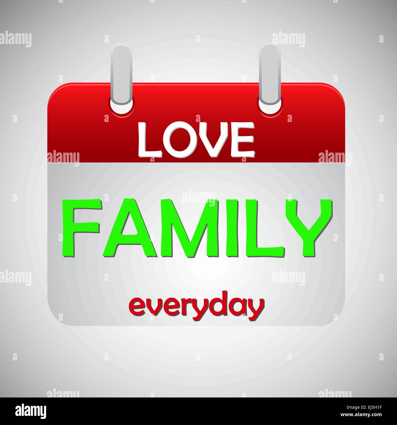 Famille amour icône calendrier quotidien, vector illustration Illustration de Vecteur