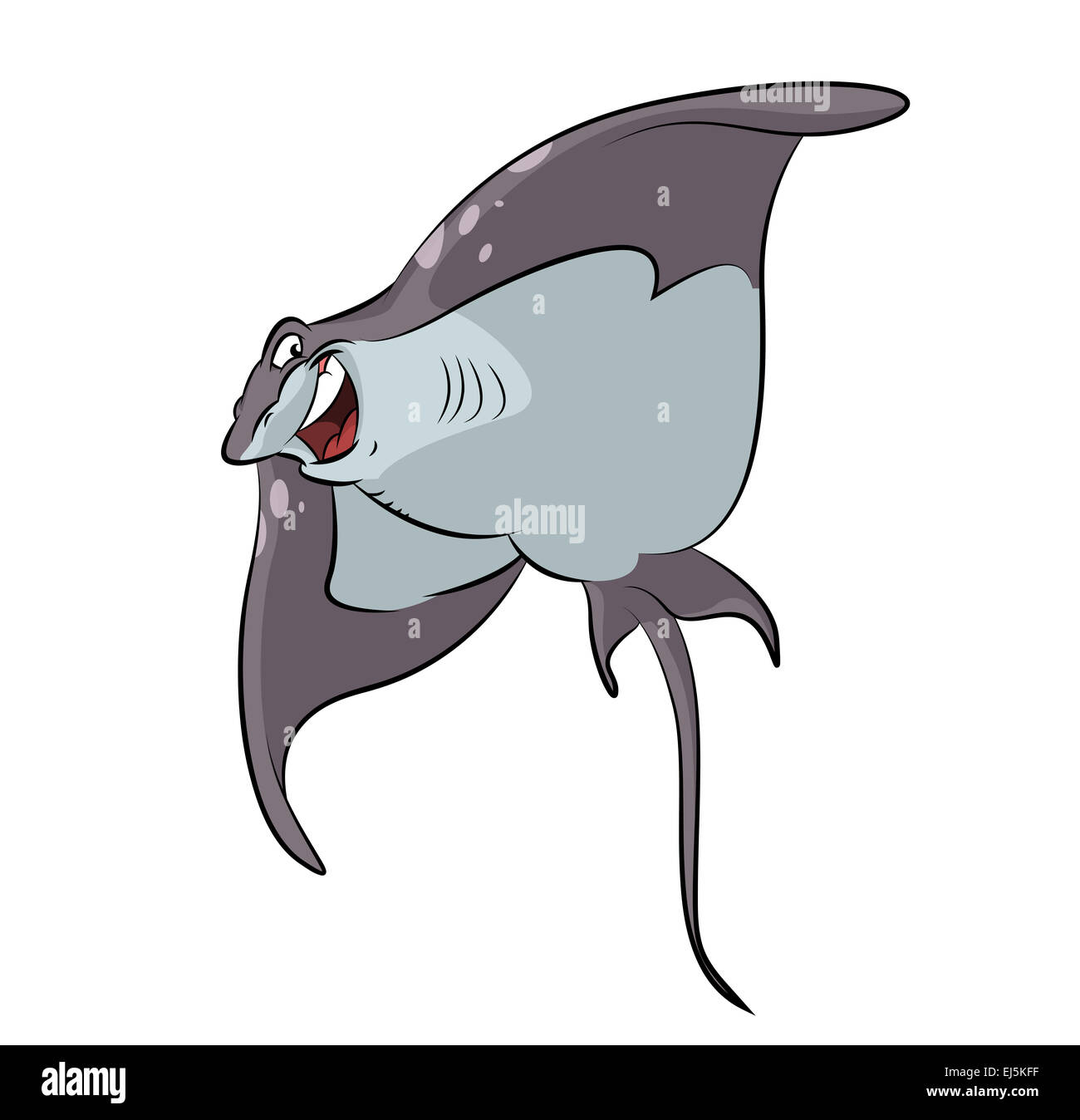 Image Vecteur de funny cartoon smiling ray Banque D'Images