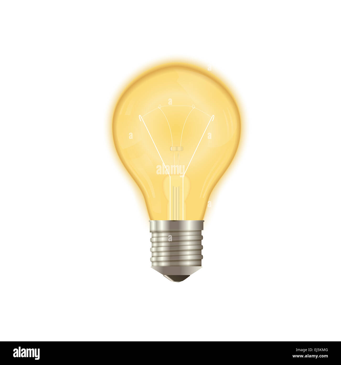 Image vectorielle de l'ampoule de verre sur Banque D'Images