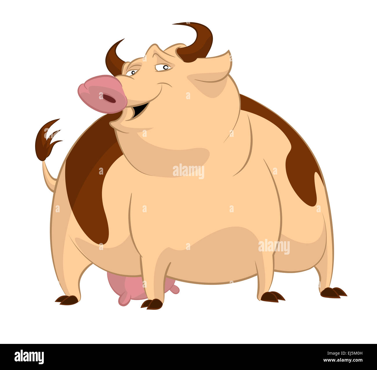 Image Vecteur de big cartoon funny cow Banque D'Images