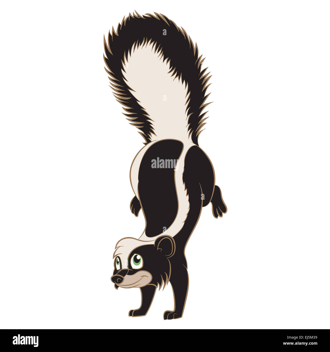 Image vectorielle d'un cartoon smiling Skunk Banque D'Images