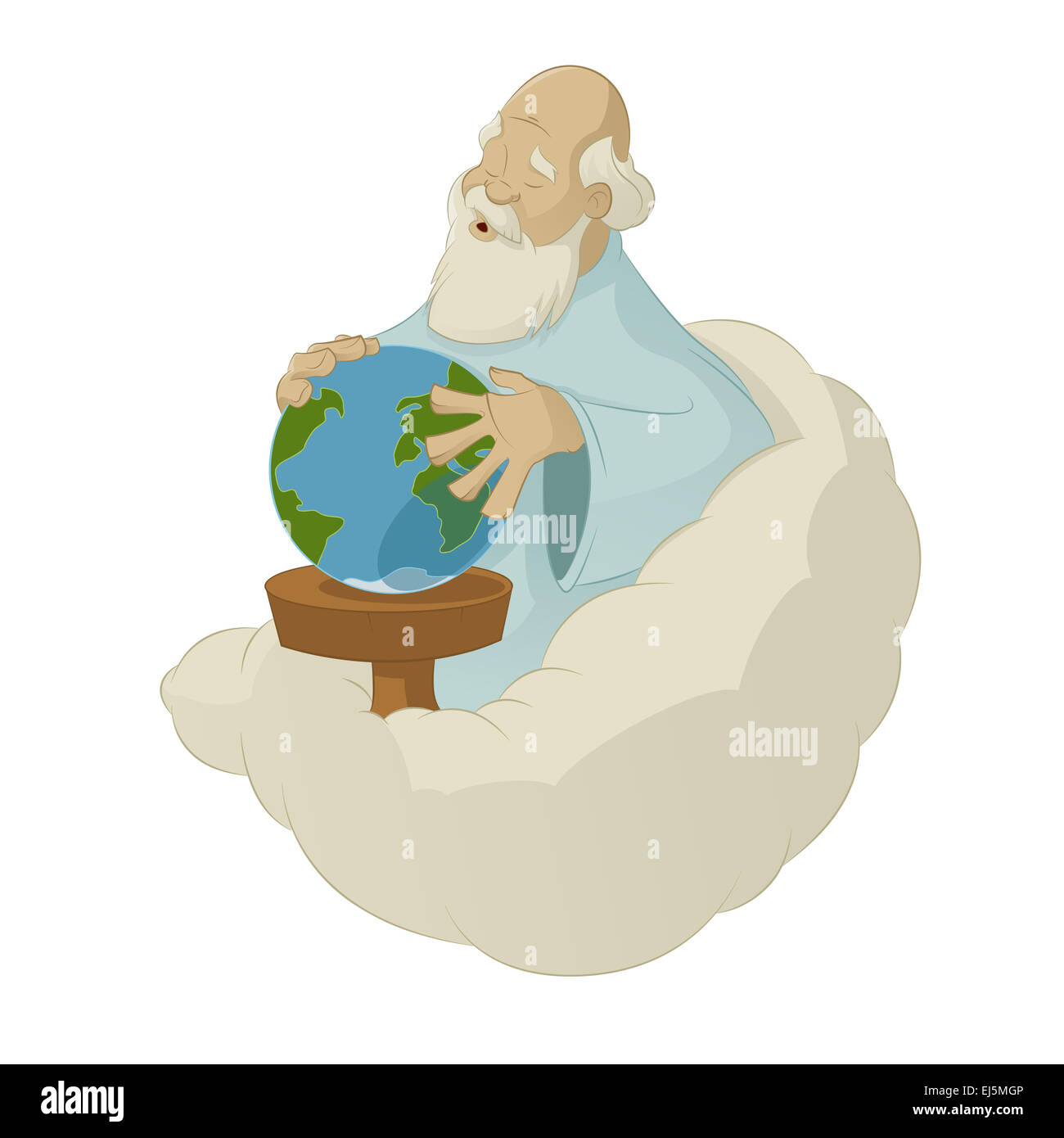 Image vecteur de la création par Dieu du monde Banque D'Images