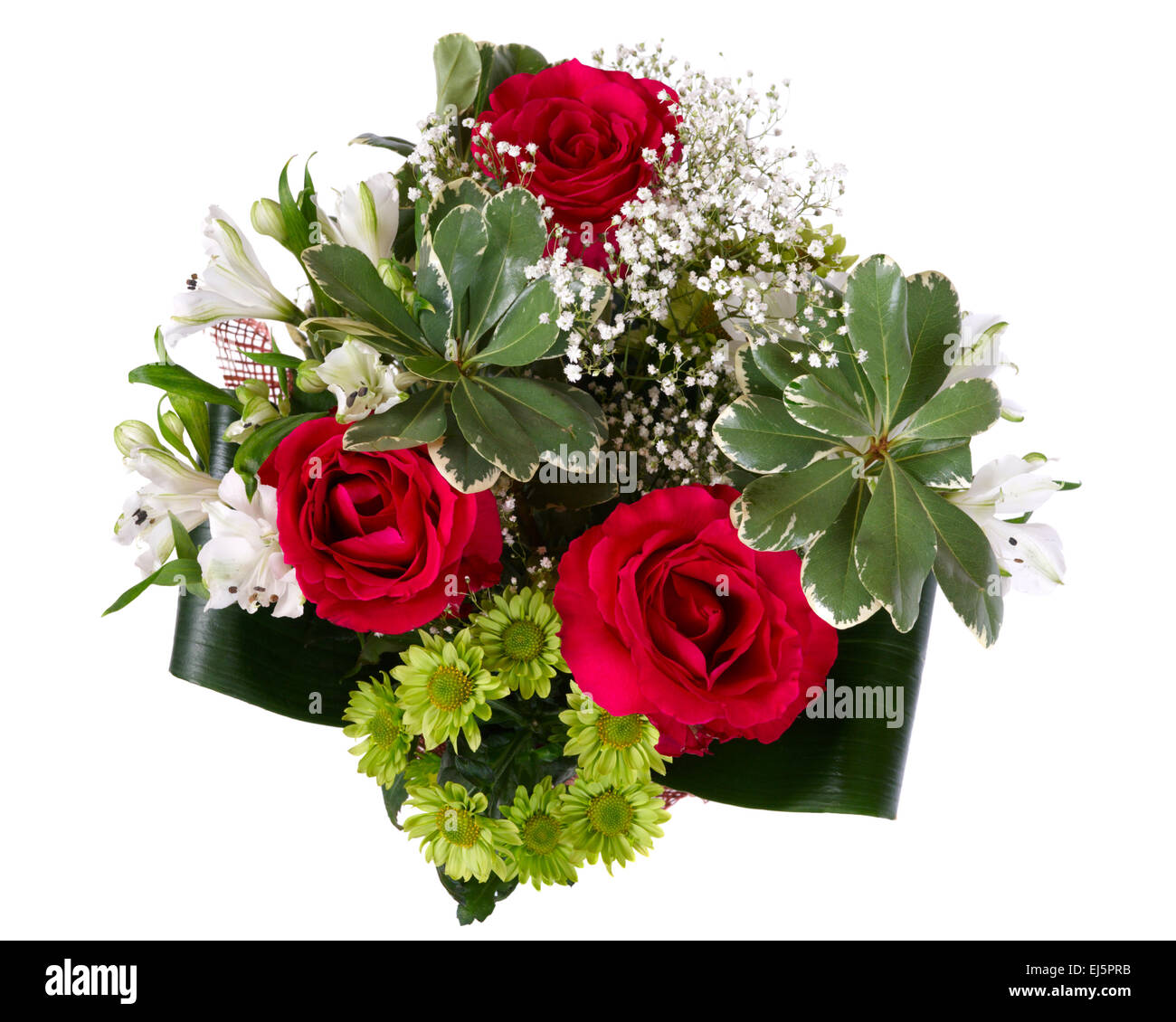 Bouquet de fleurs magnifiques isolated on white Banque D'Images