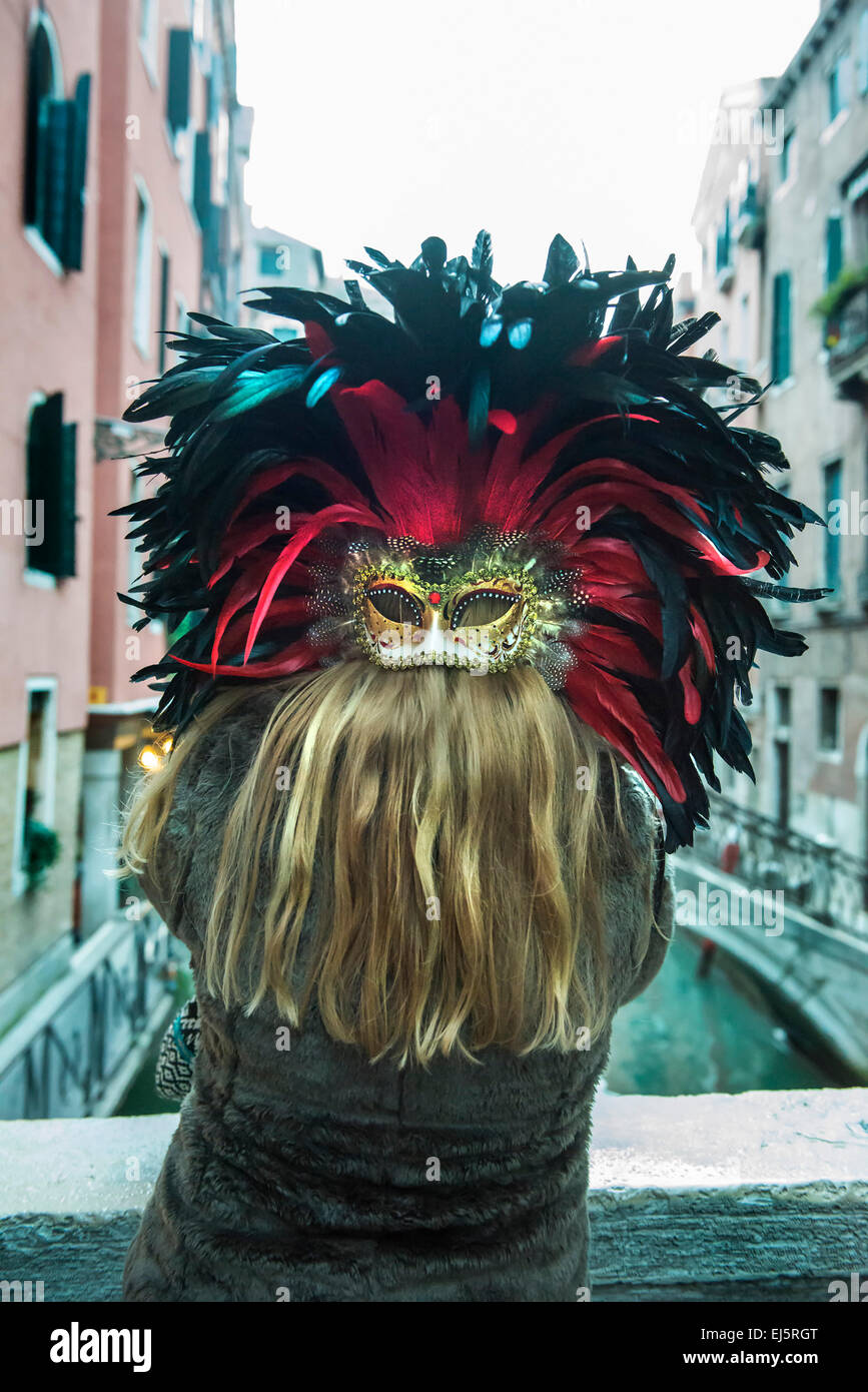 Les masques à Venise pendant le carnaval Banque D'Images