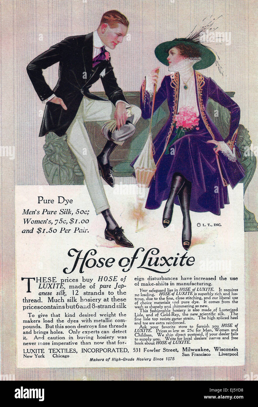 Luxite de flexible - Publicité - vers 1916 Banque D'Images
