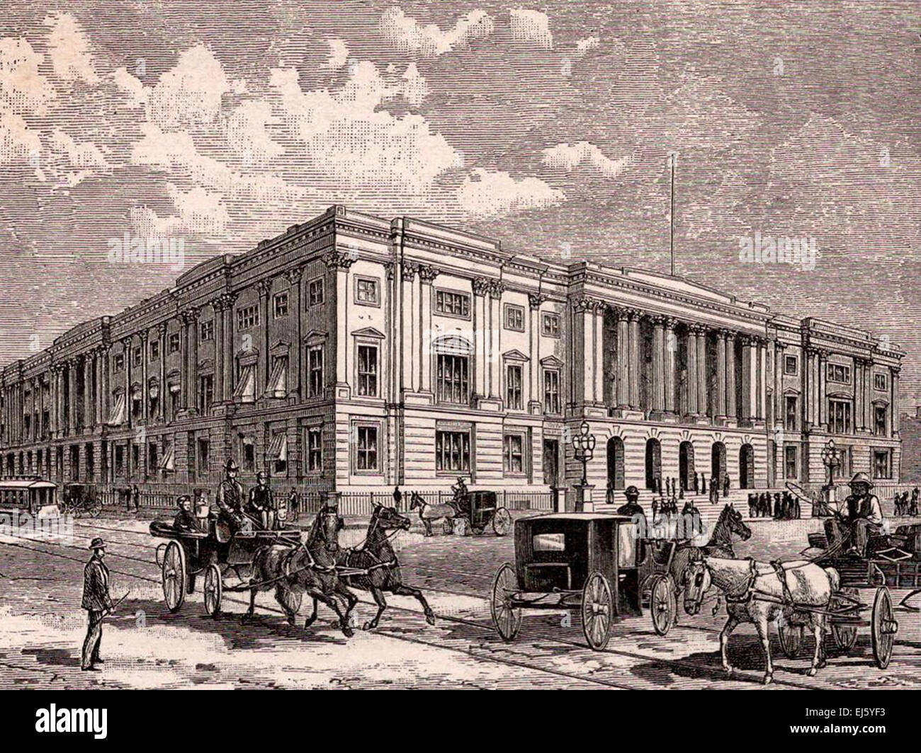 Le bureau de Poste Général - Washington DC, 1884 Banque D'Images