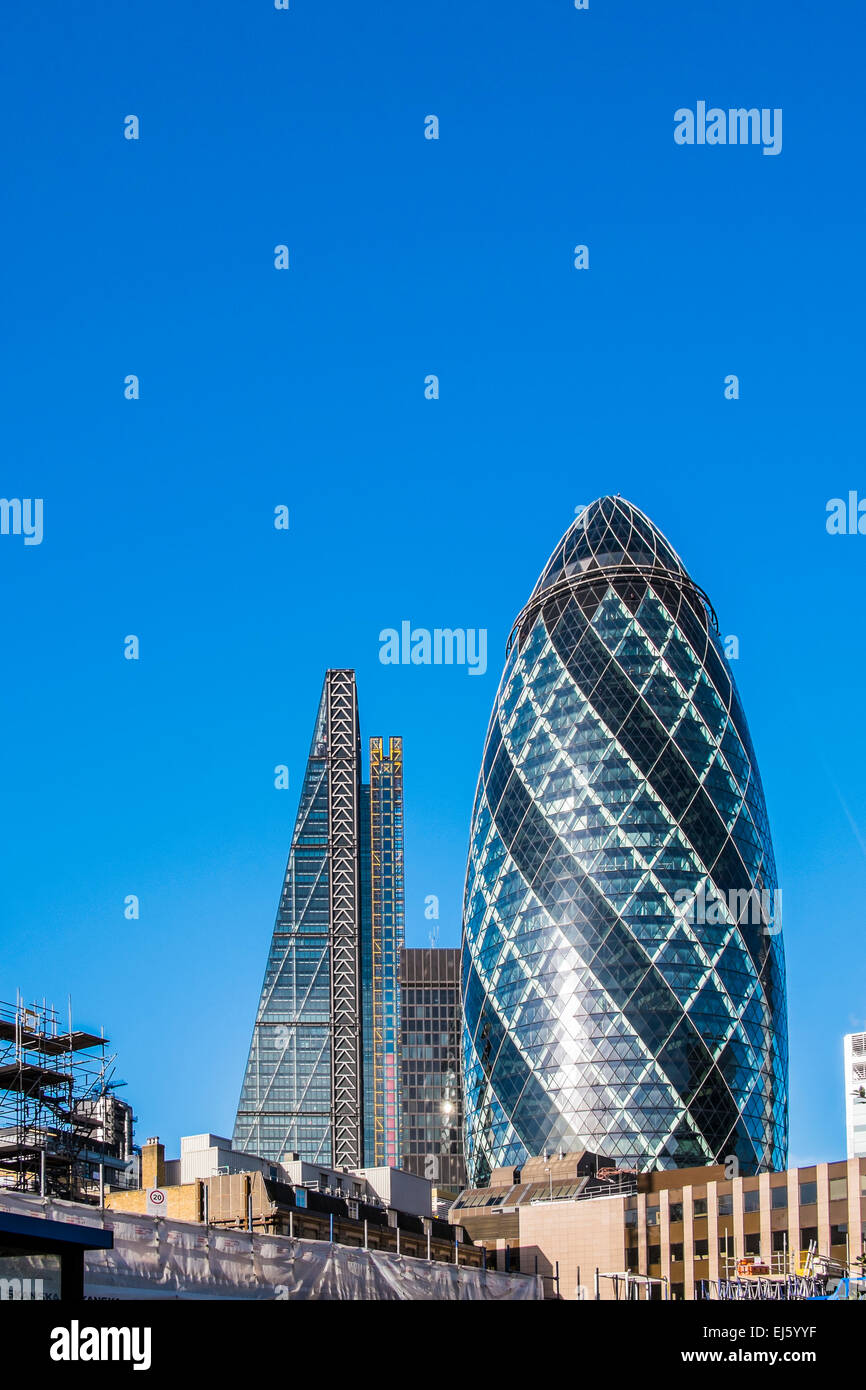 Leadenhall Building & 30 St Mary Axe - City of London Banque D'Images