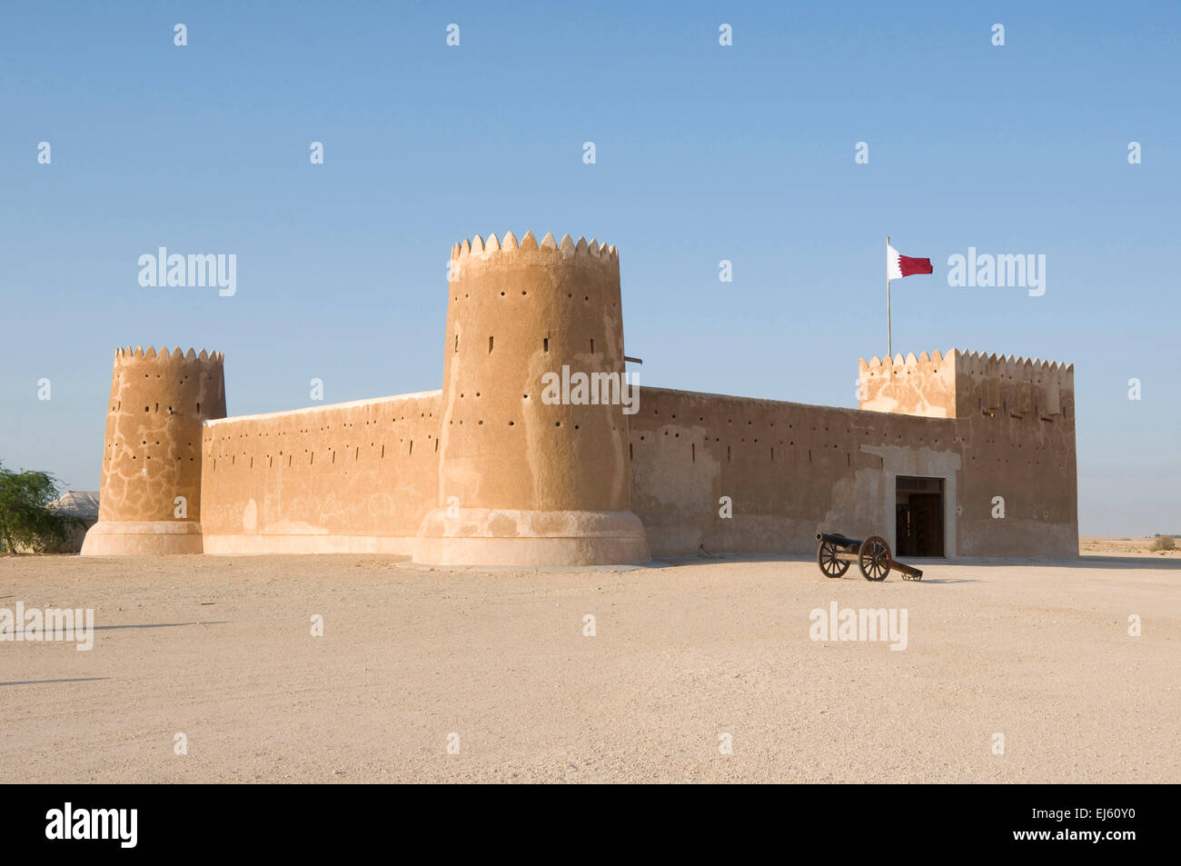 Al Zubarah Forteresse, Site du patrimoine mondial de l'UNESCO, au Qatar, au Moyen-Orient Banque D'Images