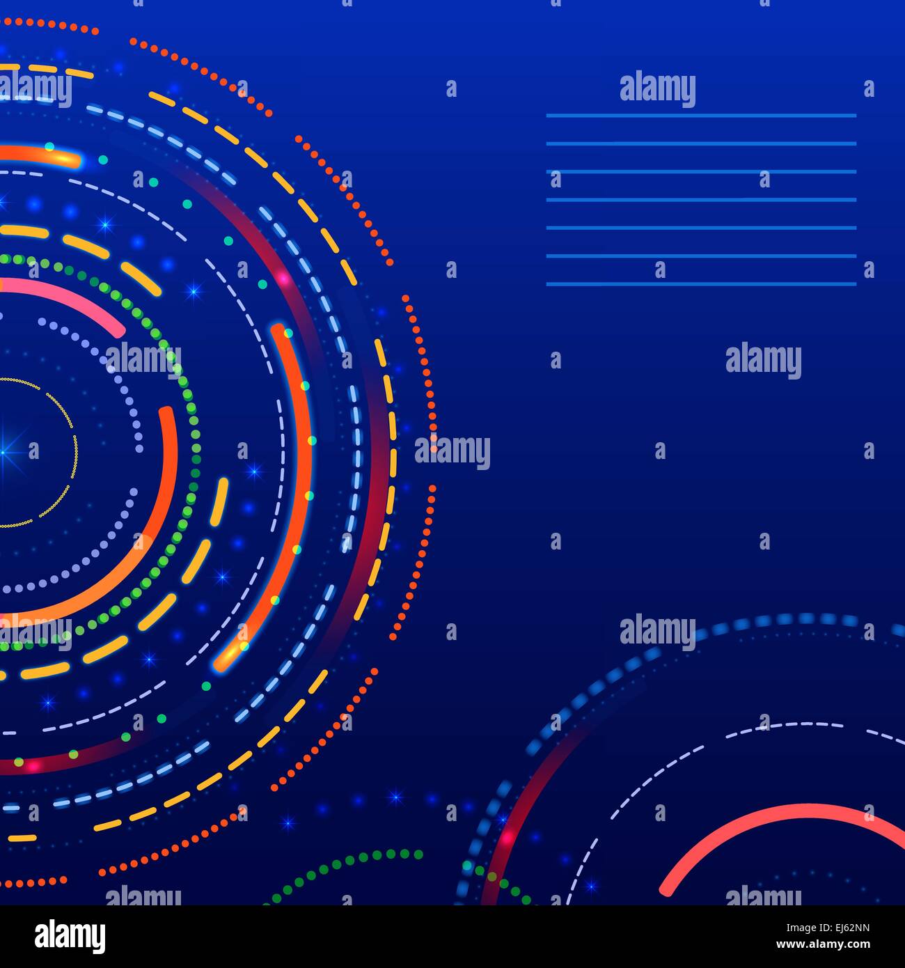 Résumé fond avec anneaux lumineux et copyspace vector Illustration de Vecteur