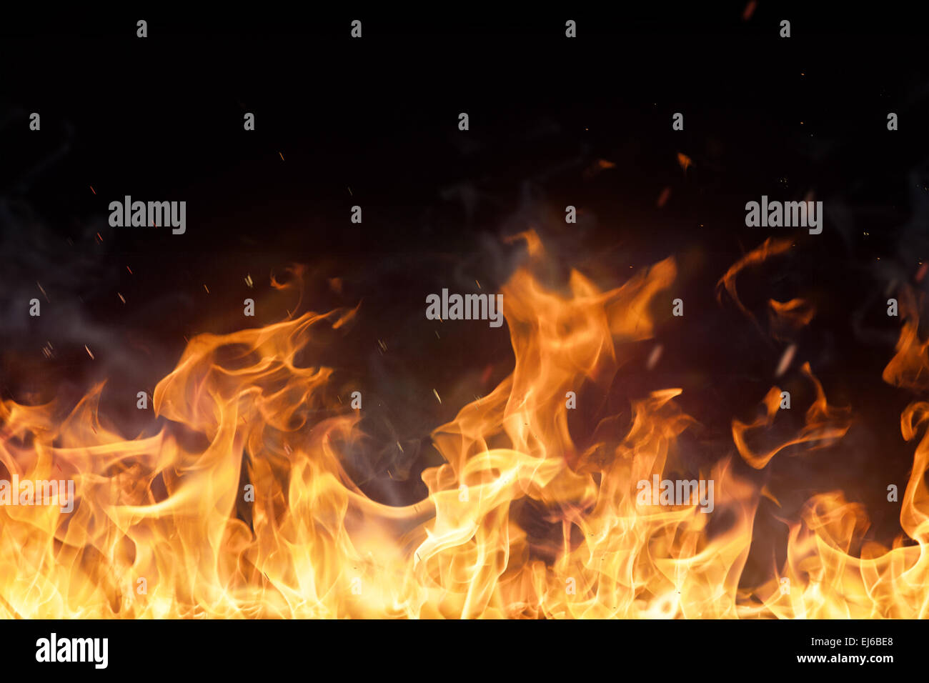 De belles flammes feu élégant, close-up. Banque D'Images