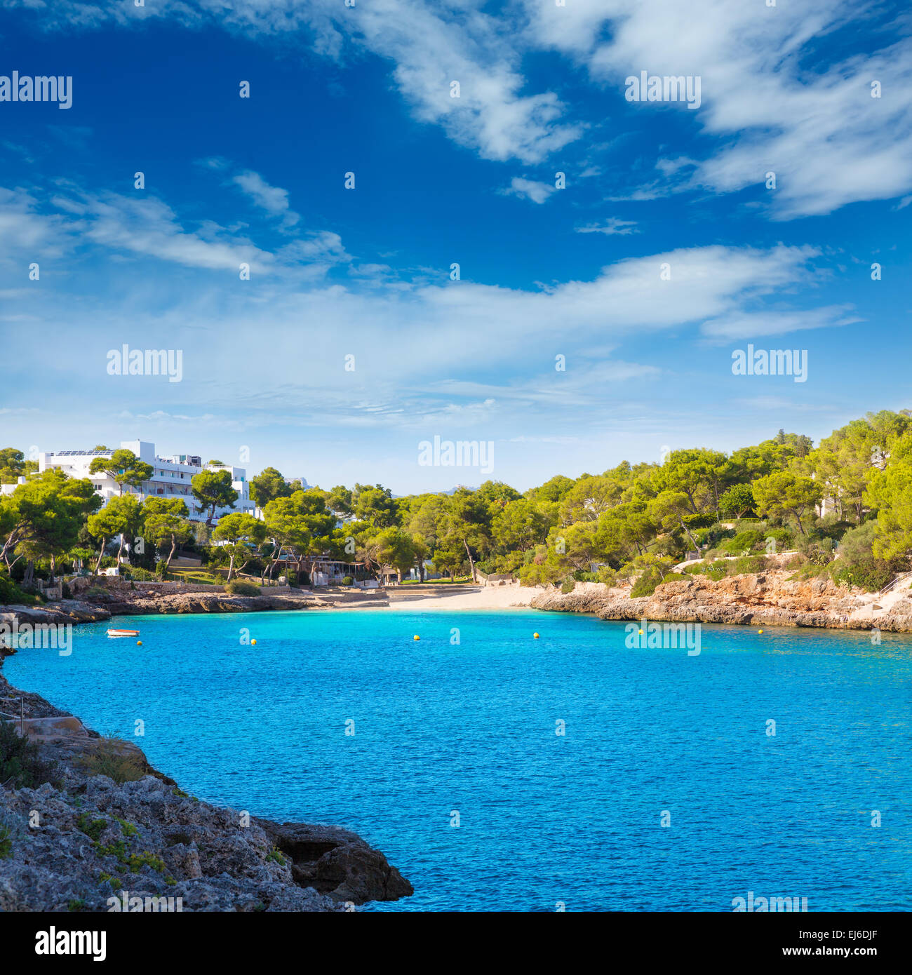 Majorque Cala Dor d ou plage de Majorque Santanyi à Îles Baléares d'Espagne Banque D'Images