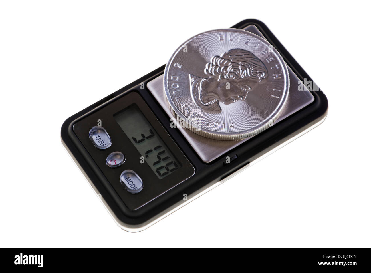 Pièce d'argent, l'investissement canadien une once troy Banque D'Images