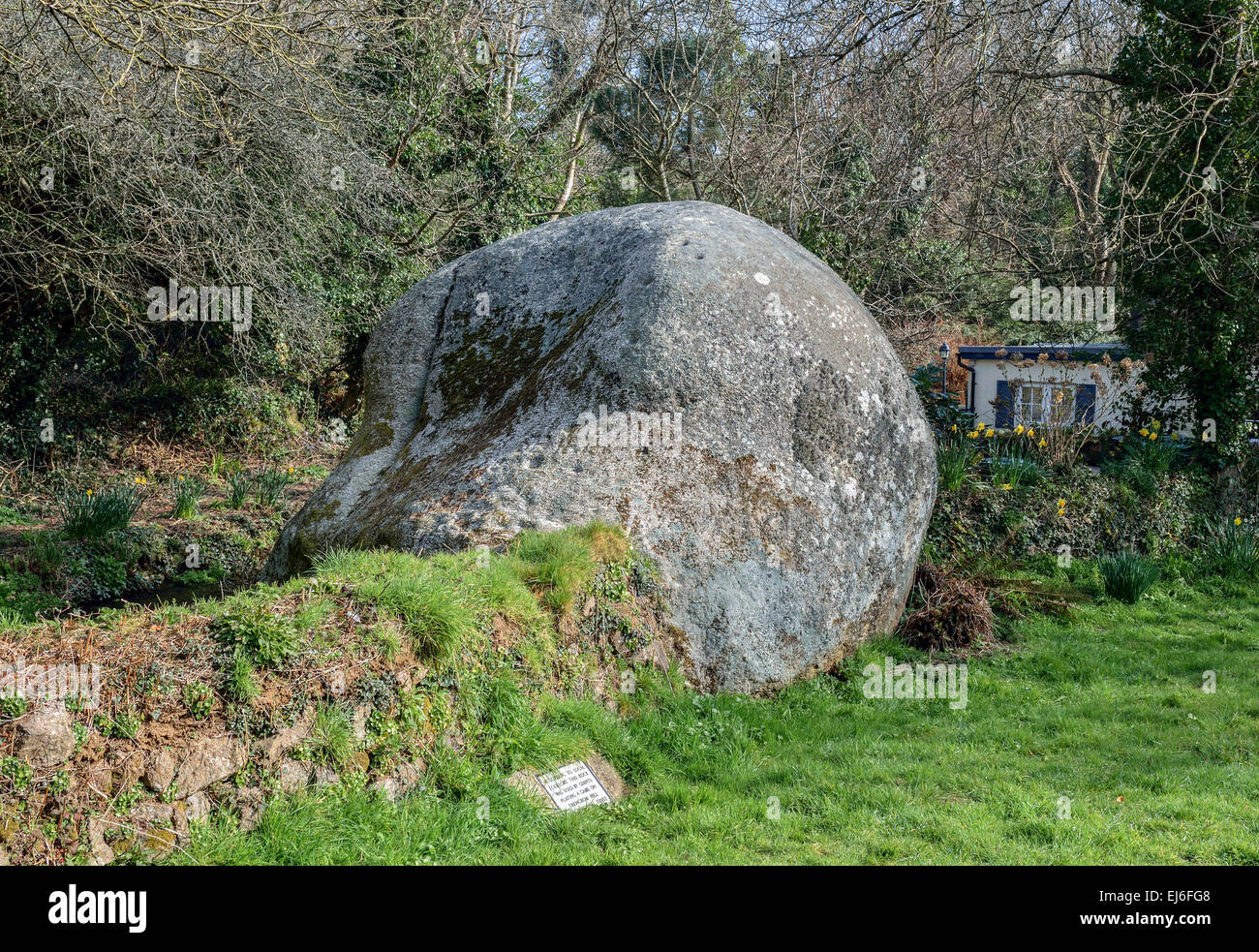 L'ancien ' Bol Rock ' près de St.Ives à Cornwall, UK Banque D'Images