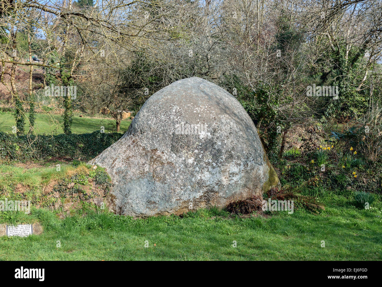 L'ancien ' Bol Rock ' près de St.Ives à Cornwall, UK Banque D'Images