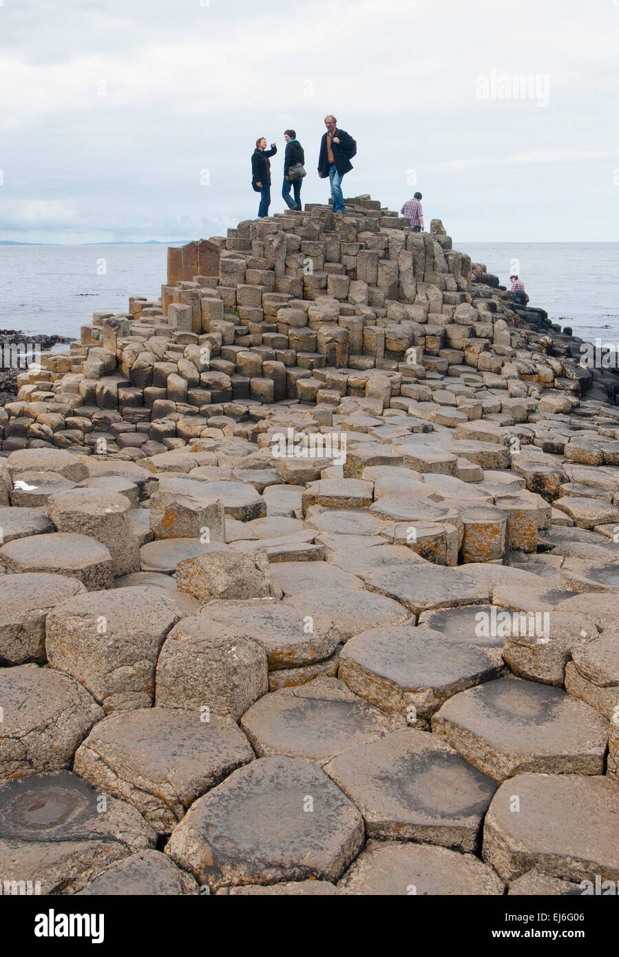 Le Giant's Causeway, un site du patrimoine mondial de l'Irlande du Nord Banque D'Images