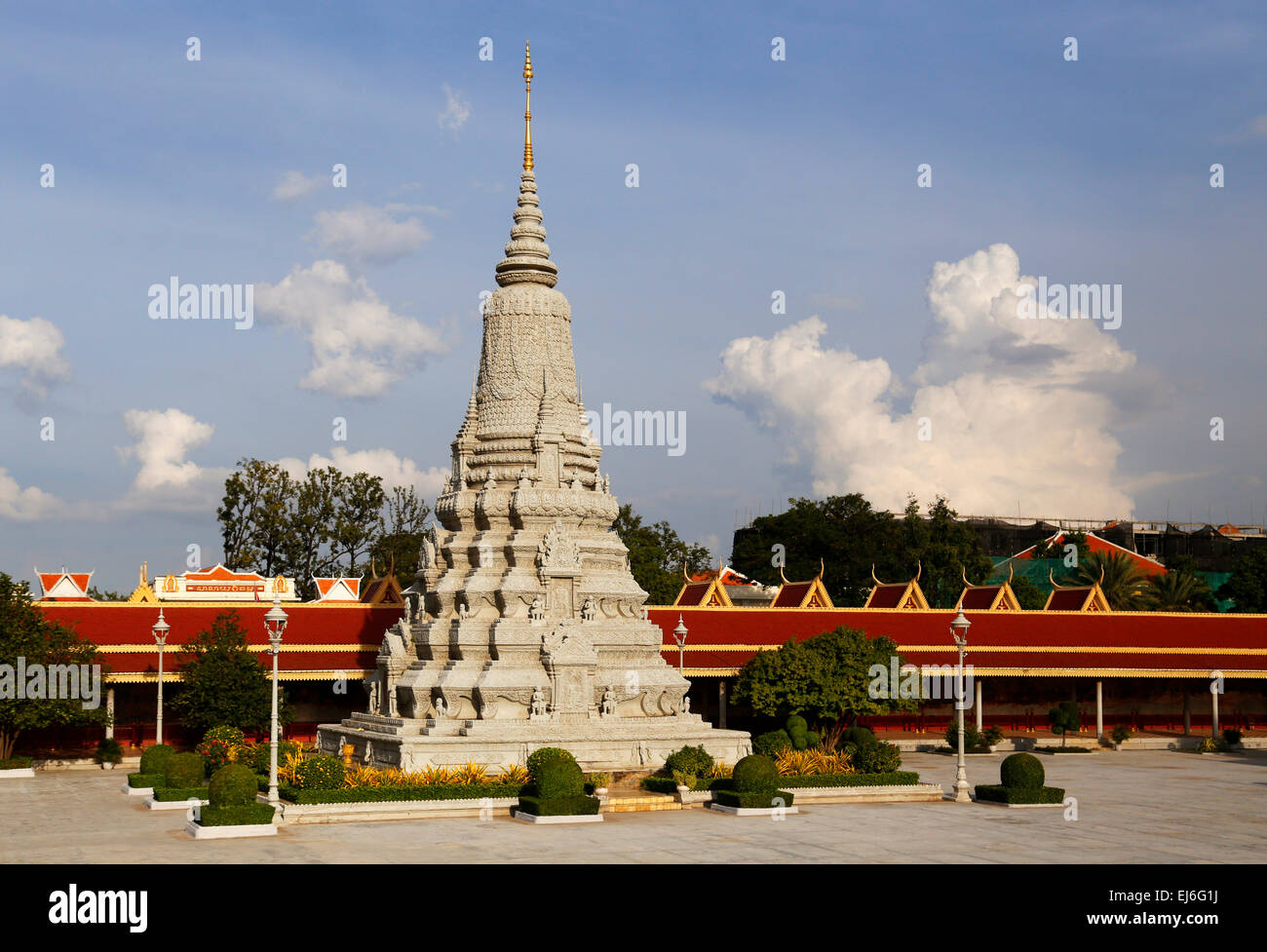 Stupa, du Palais Royal, Phnom Penh, Cambodge Banque D'Images