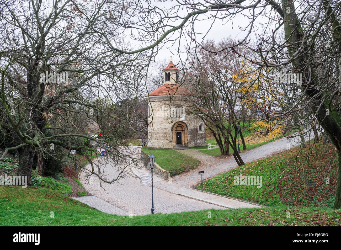 Rotonde du 11ème siècle de Saint Martin à Vyšehrad, le plus ancien bâtiment dans Prague, République Tchèque Banque D'Images