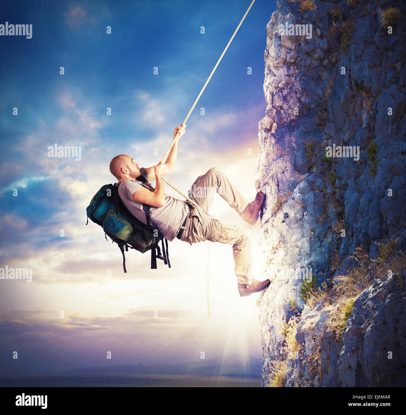 Escalade des montagnes Banque D'Images Escalade des montagnes Banque D'Images