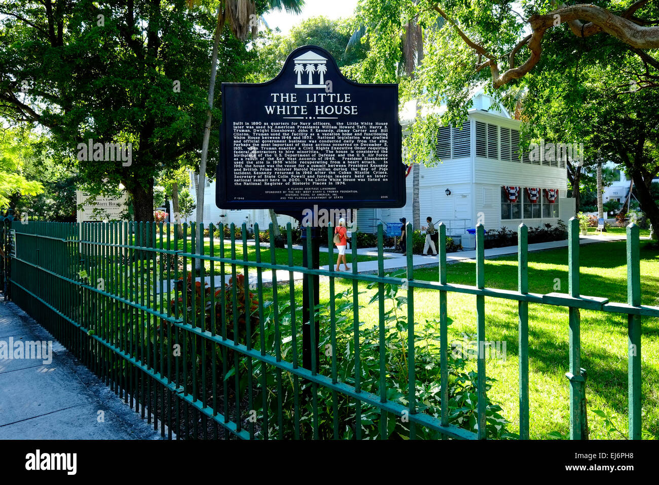 Petite Maison Blanche le président Harry Truman Key West FL Floride destination pour l'ouest de Tampa Crusie Caraïbes Banque D'Images