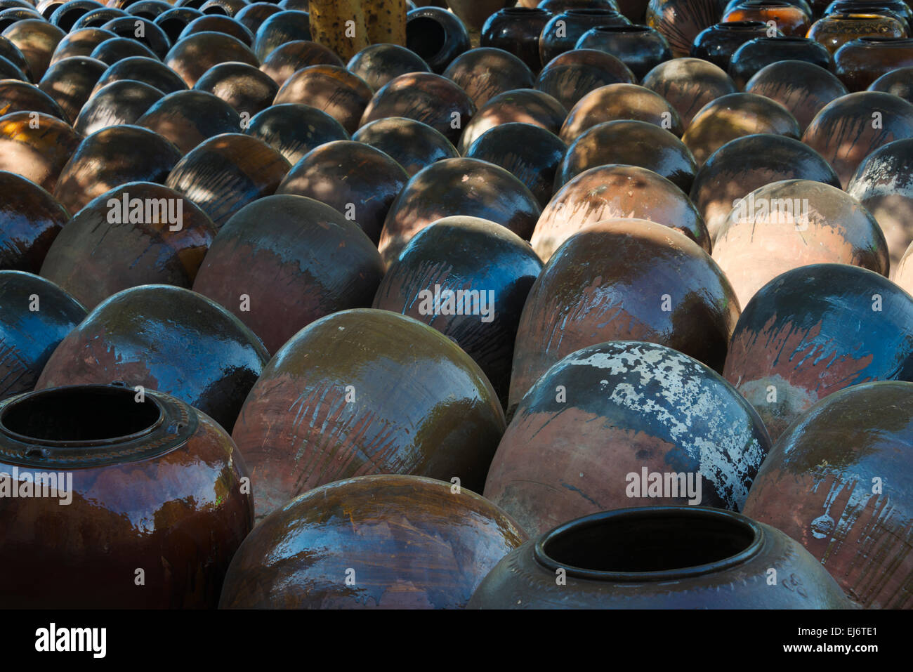 Pots de céramique, Bagan, Mandalay, Myanmar Région Banque D'Images