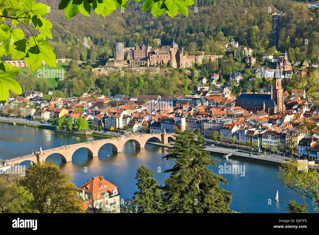 Vue sur Heidelberg Banque D'Images