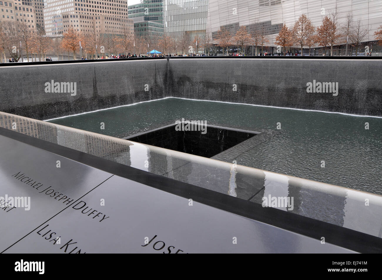 Piscines Memorial au Twin Towers New York City Banque D'Images