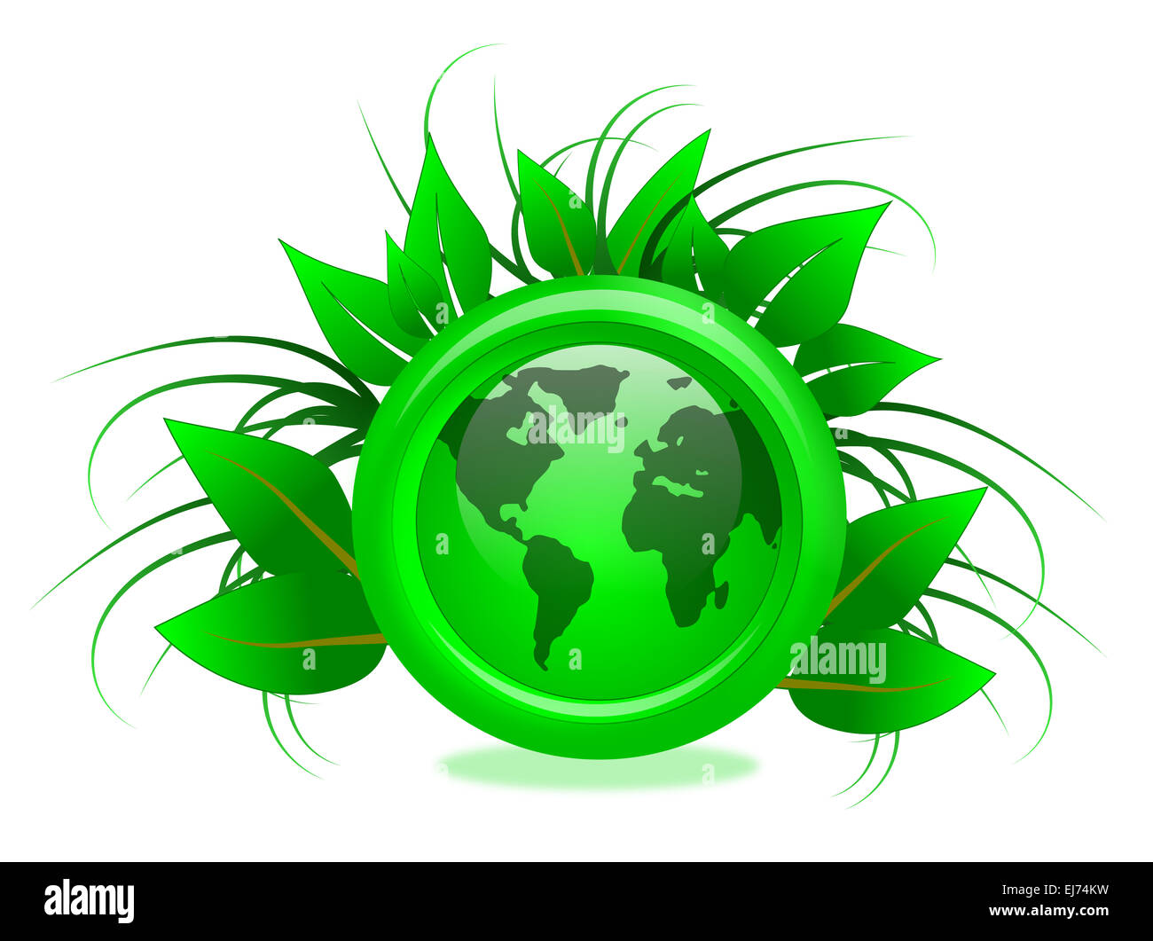 Eco Friendly Green Globe Illustration Banque D'Images
