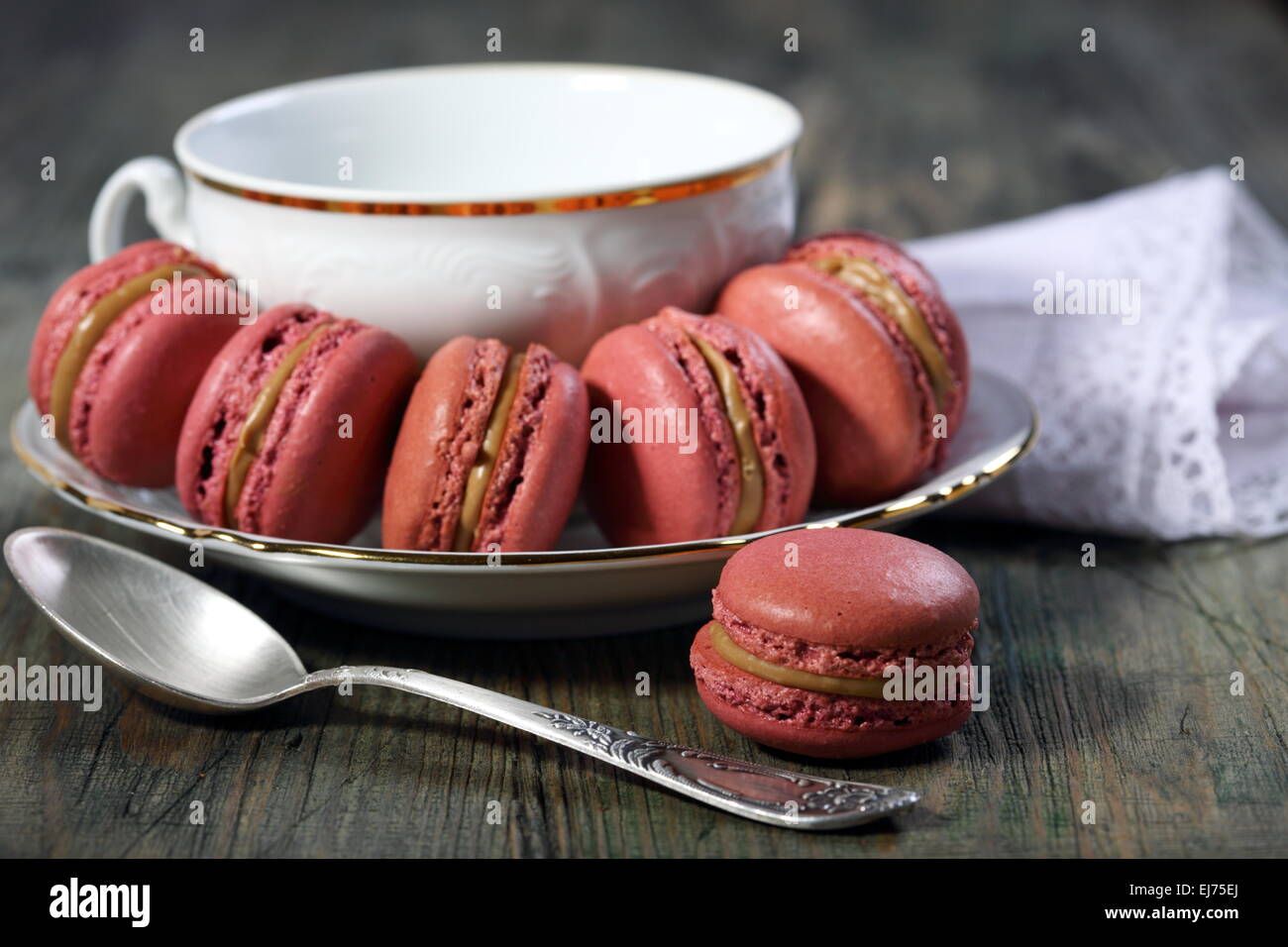 Macarons. Banque D'Images