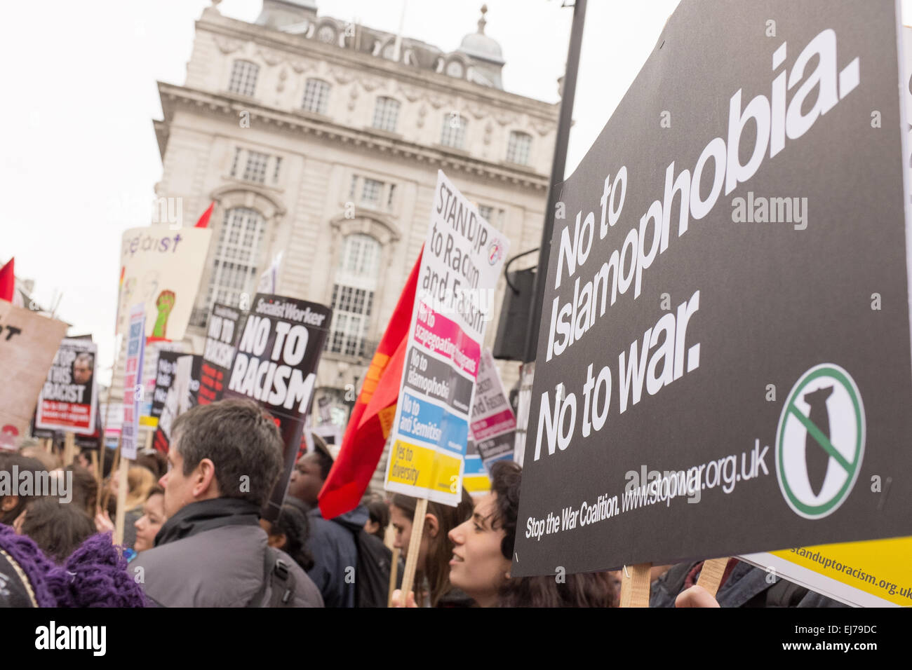 Démonstration de lutte contre le racisme à Londres, 21 mars 2015 Banque D'Images