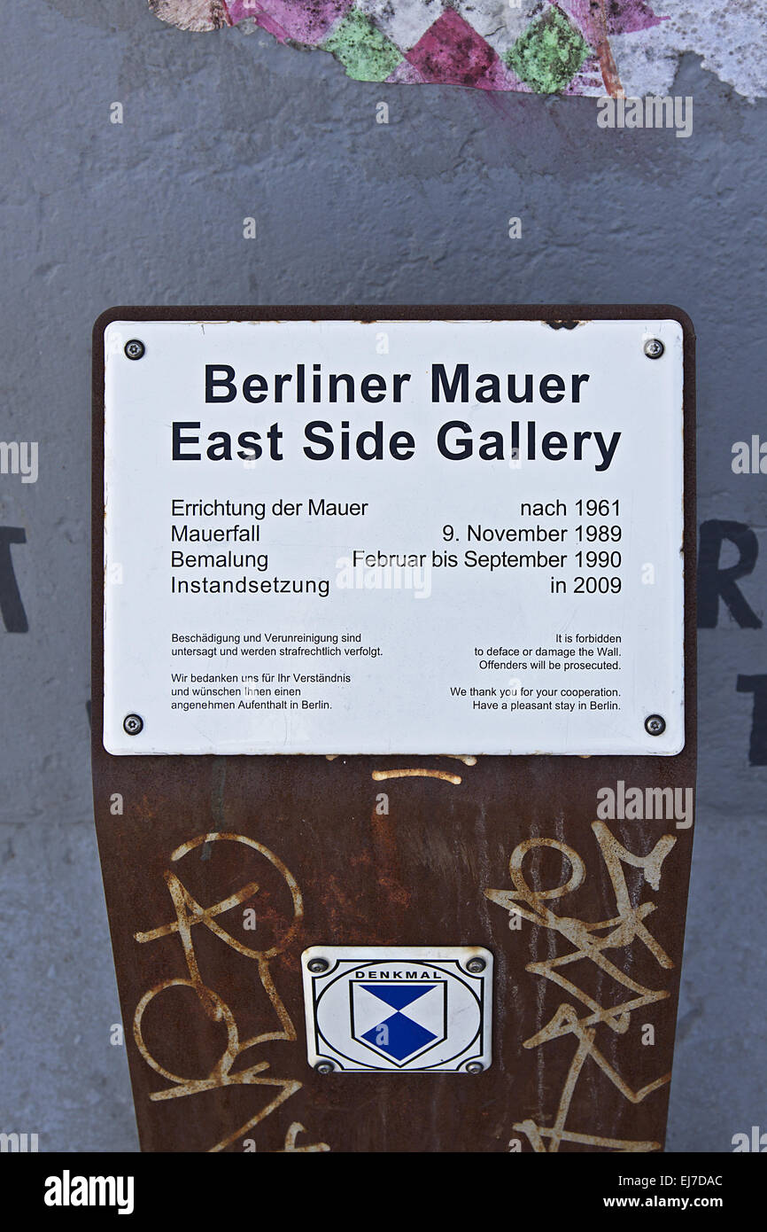 Mur de Berlin Banque D'Images